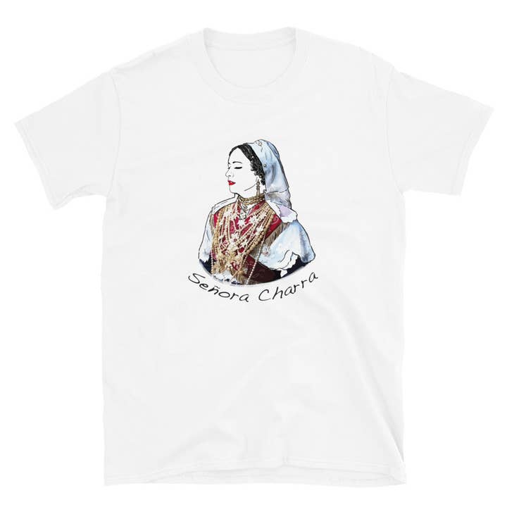 El loco del Pelo Rizo - Wholesale Screen Printed T-Shirt - Unisex - Señora Charra T-shirt