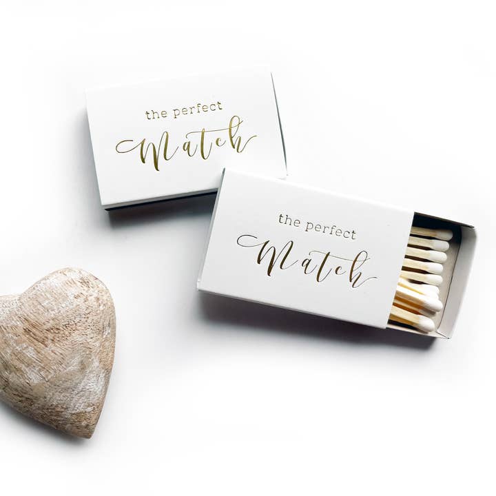 Studio Portmanteau - Wholesale Matches - The Perfect Match Matchbox | Pretty Wedding Matchbook
