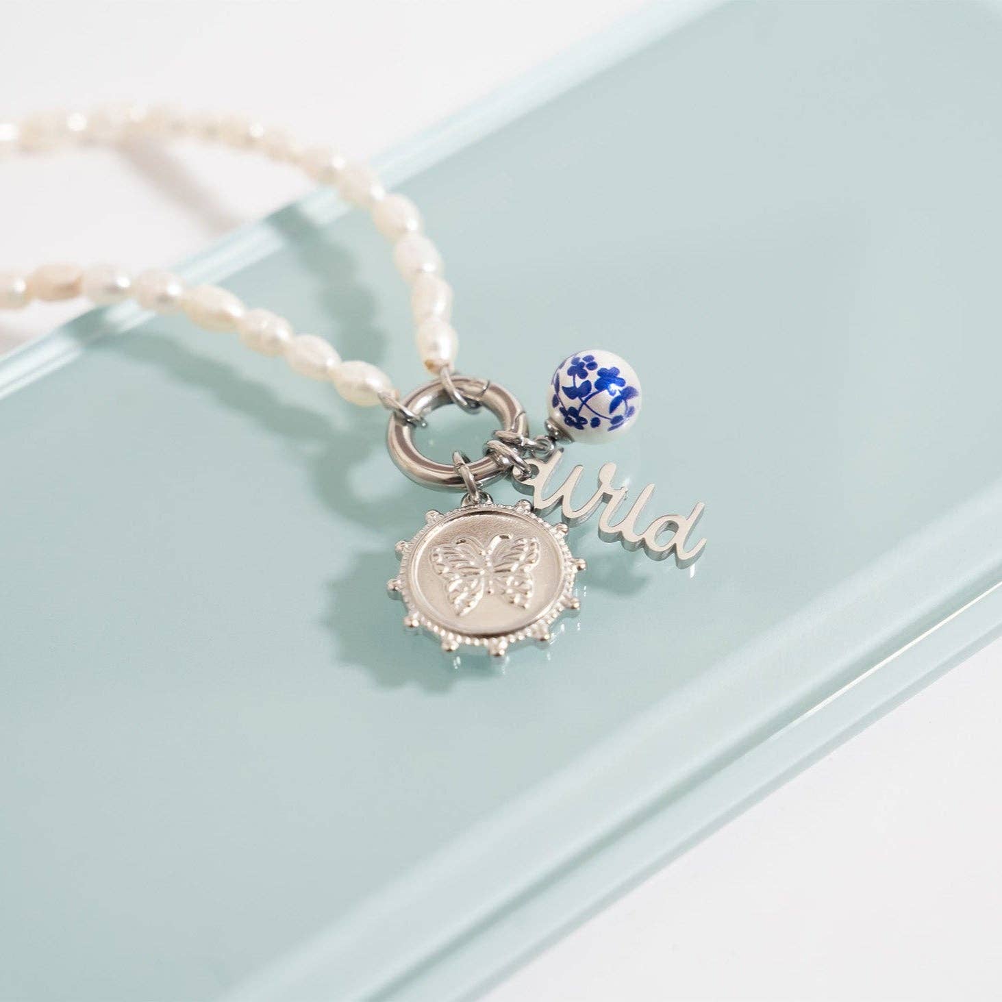 WJW - Wholesale Individual Charm/Pendant - 18K Gold PVD Stainless Steel Butterfly Pendant / PDL029710