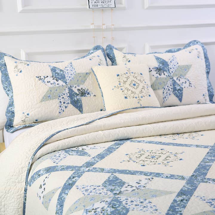 Kasentex - Wholesale Coverlet - Patchwork Bedspread Embroidery Coverlet 100% Cotton1