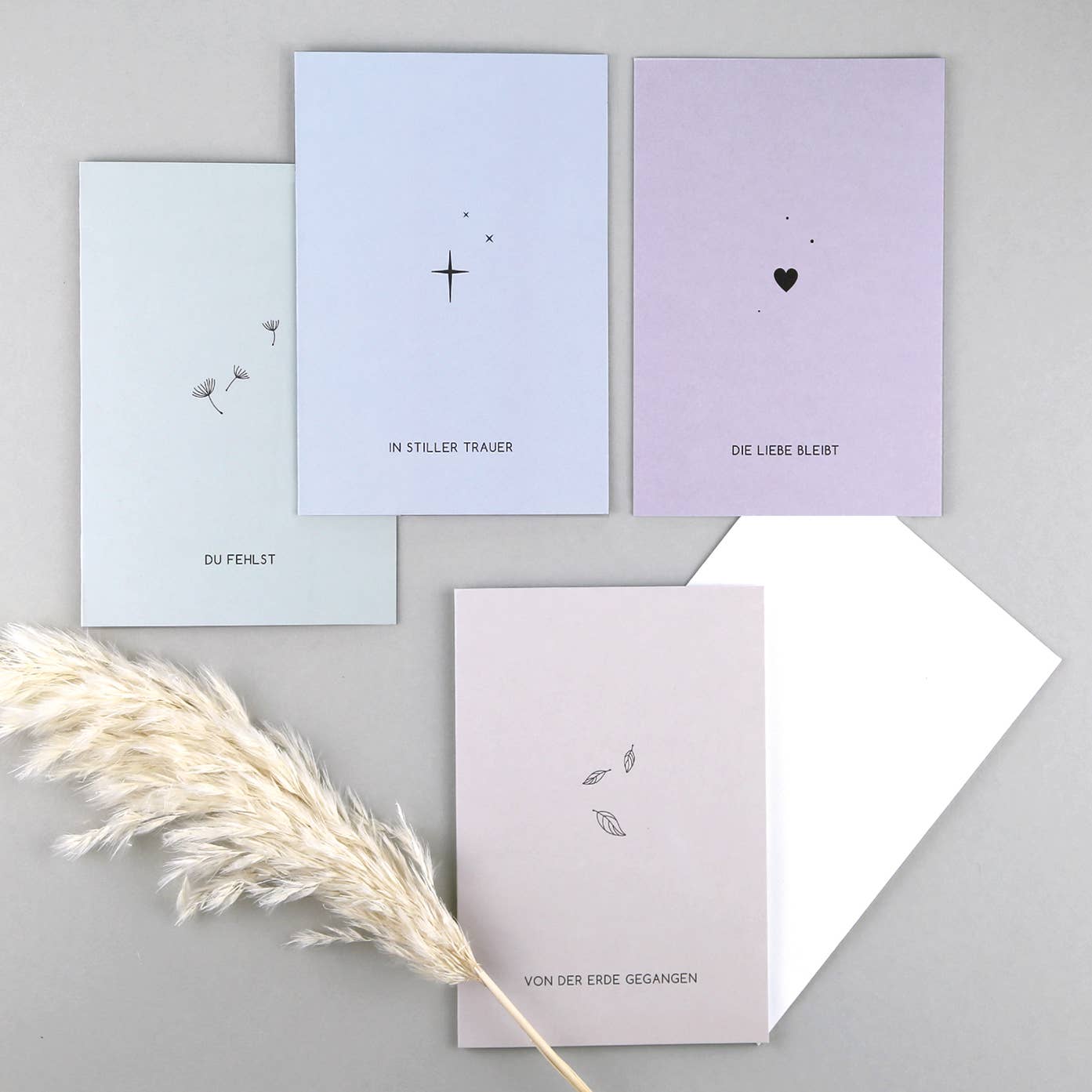 Kunst an Papier - Venta al por mayor Tarjeta de condolencias - Tarjeta de condolencias Nora flor3