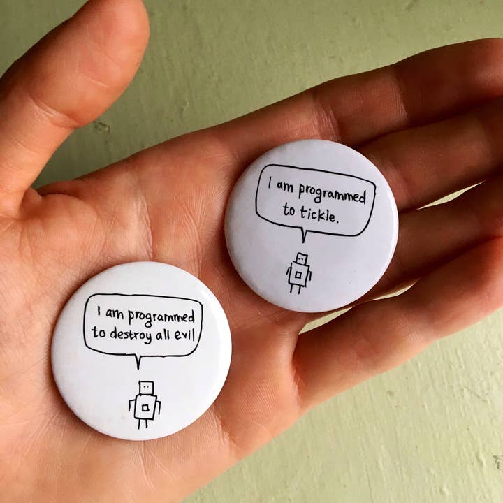 Hazel Bee - Vendita all'ingrosso Spilla da bavero - Set di badge Robots3