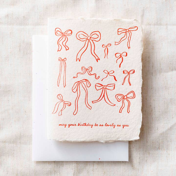 Lovely Birthday Bows | Birthday Celebration Greeting Card for wholesale by Paper Baristas