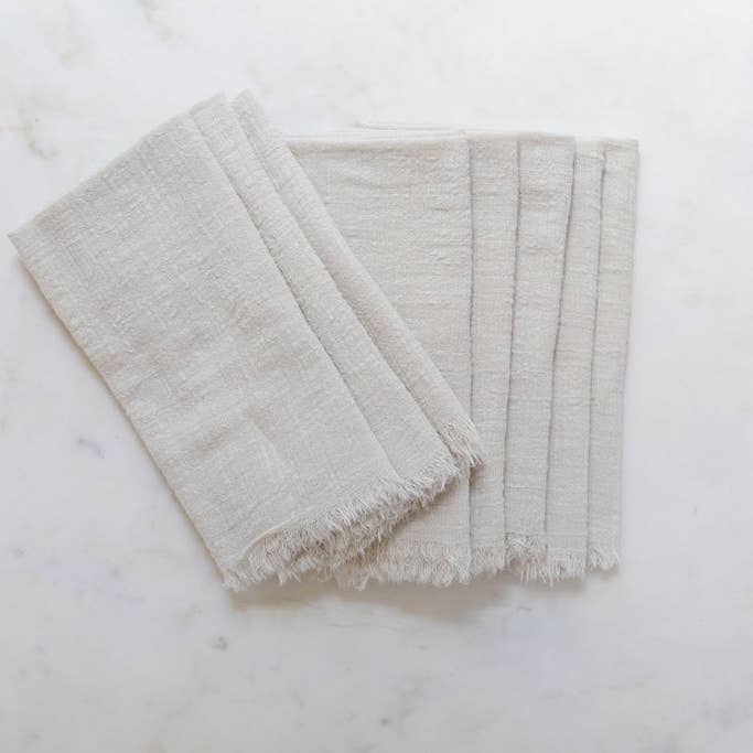 Oatmeal Cotton Gauze Cloth Napkins  | Set of 4 for wholesale by Bluum Maison