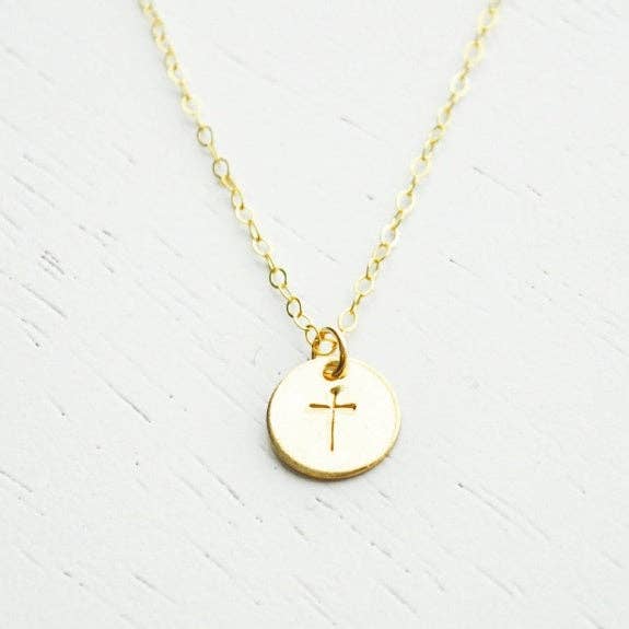 Gold Cross Necklace for wholesale by Aden + Claire Jewelry