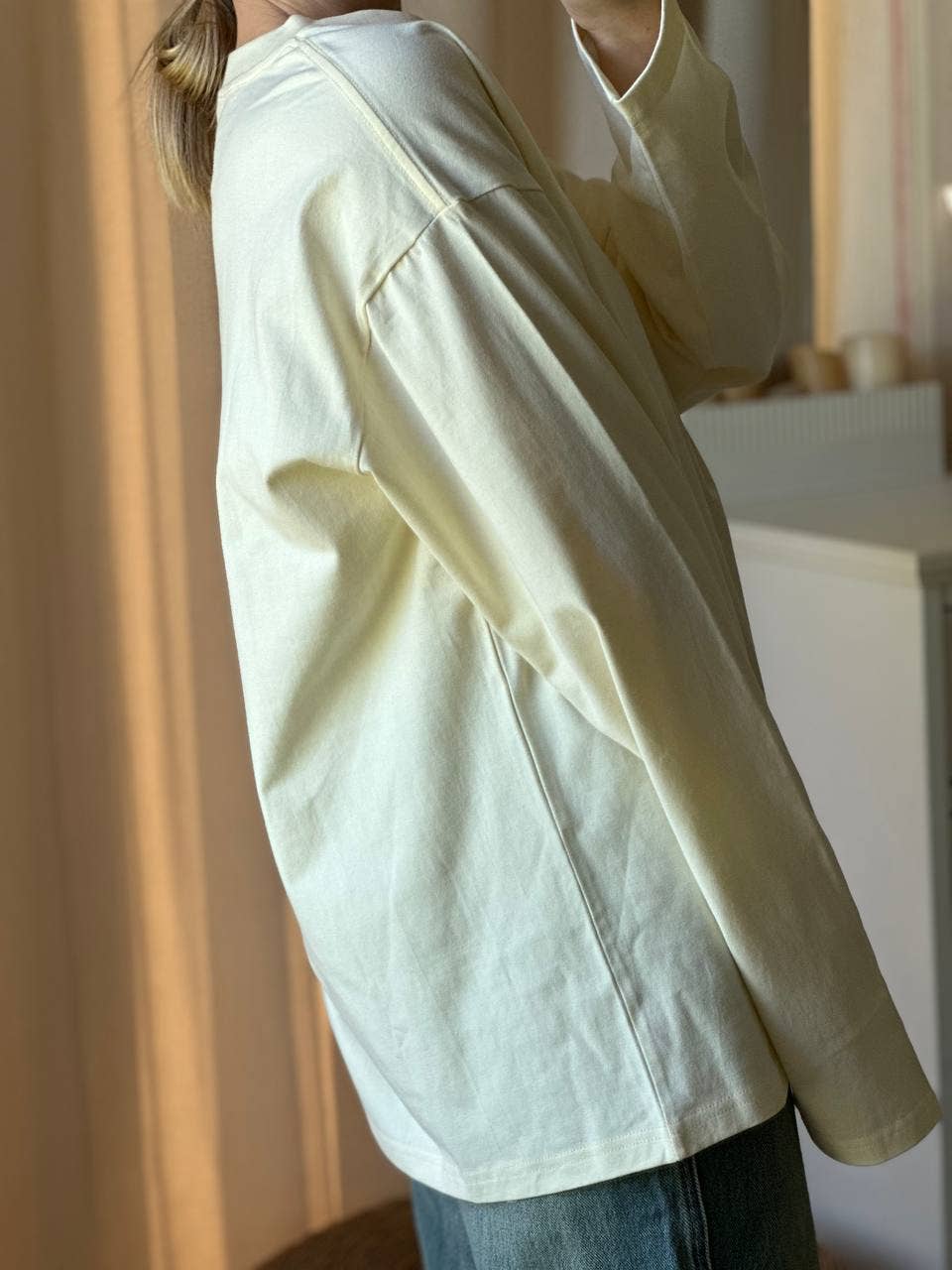 Suhkasana – wholesale T-shirt – women's – Heavyweight Cotton Long Sleeve Crewneck Oversized T Shirt30