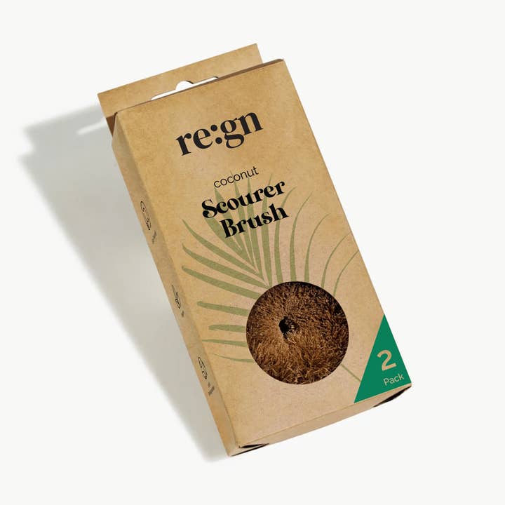 Re:gn - Vente Éponges de nettoyage - Lot de 2 éponges rondes en noix de coco0
