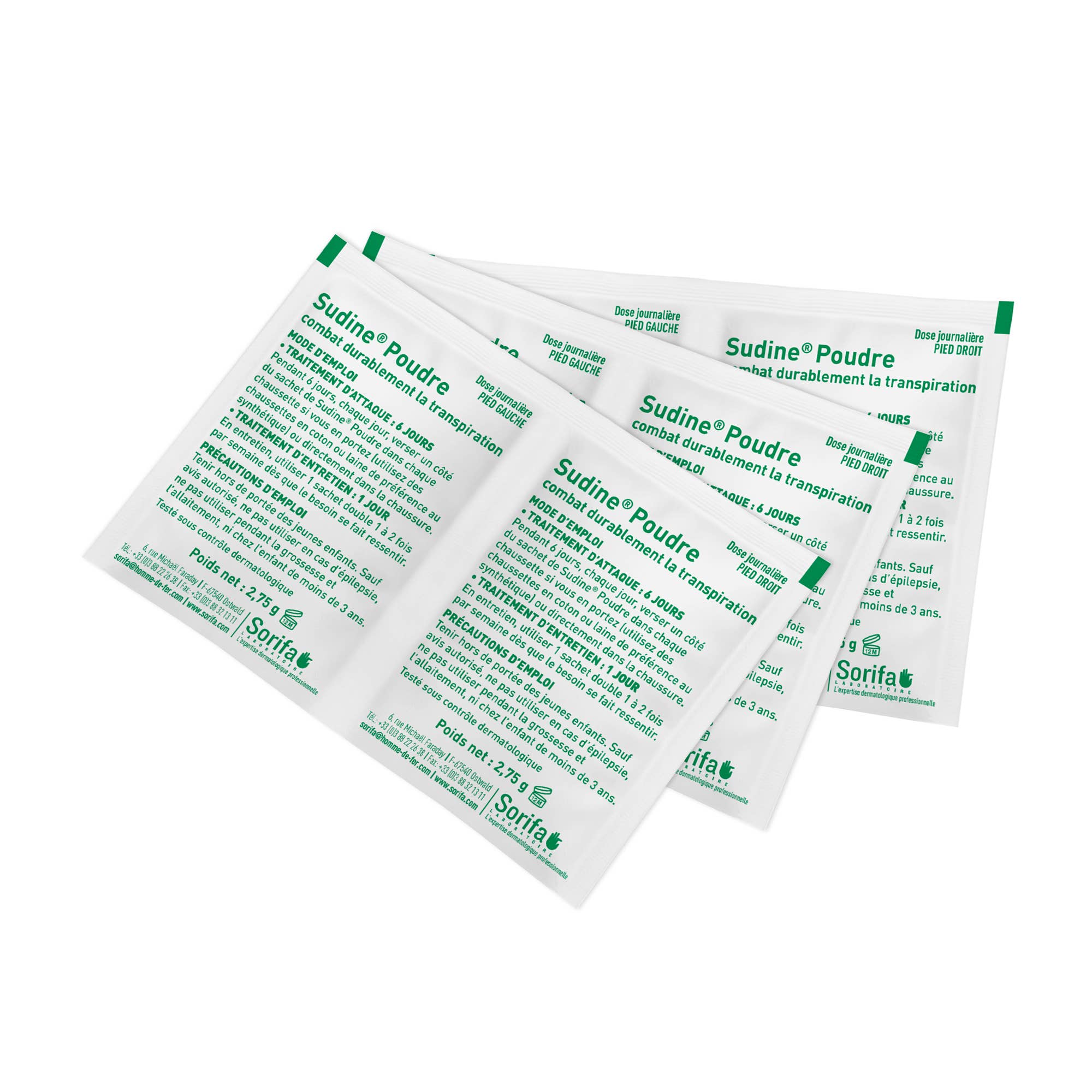 Laboratoire de l'Homme de Fer - SORIFA - Wholesale Foot Cream - Sudine Antiperspirant Foot Powder - Box of 63