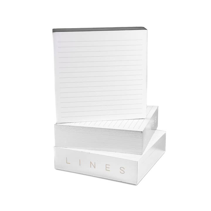 Bloc-notes à bordure dorée argentée - Bloc-notes premium de poids lourd pour la vente par Fine Moments