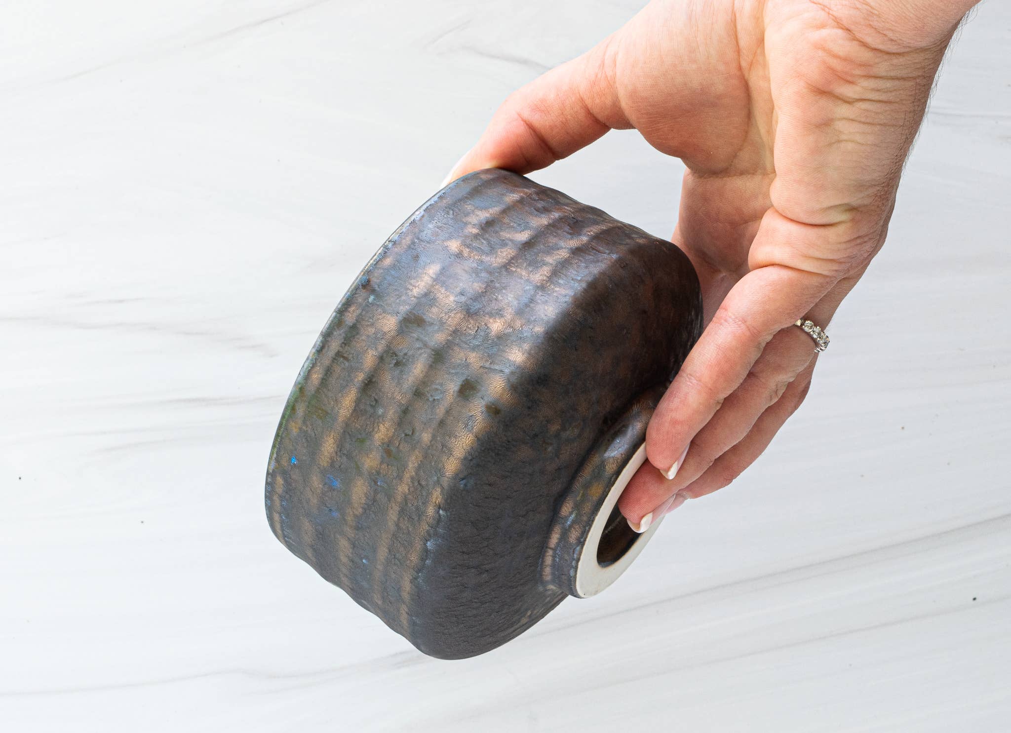 Aprikalife - Venta al por mayor Tazón - Tazón Matcha japonés artesanal negro y dorado2