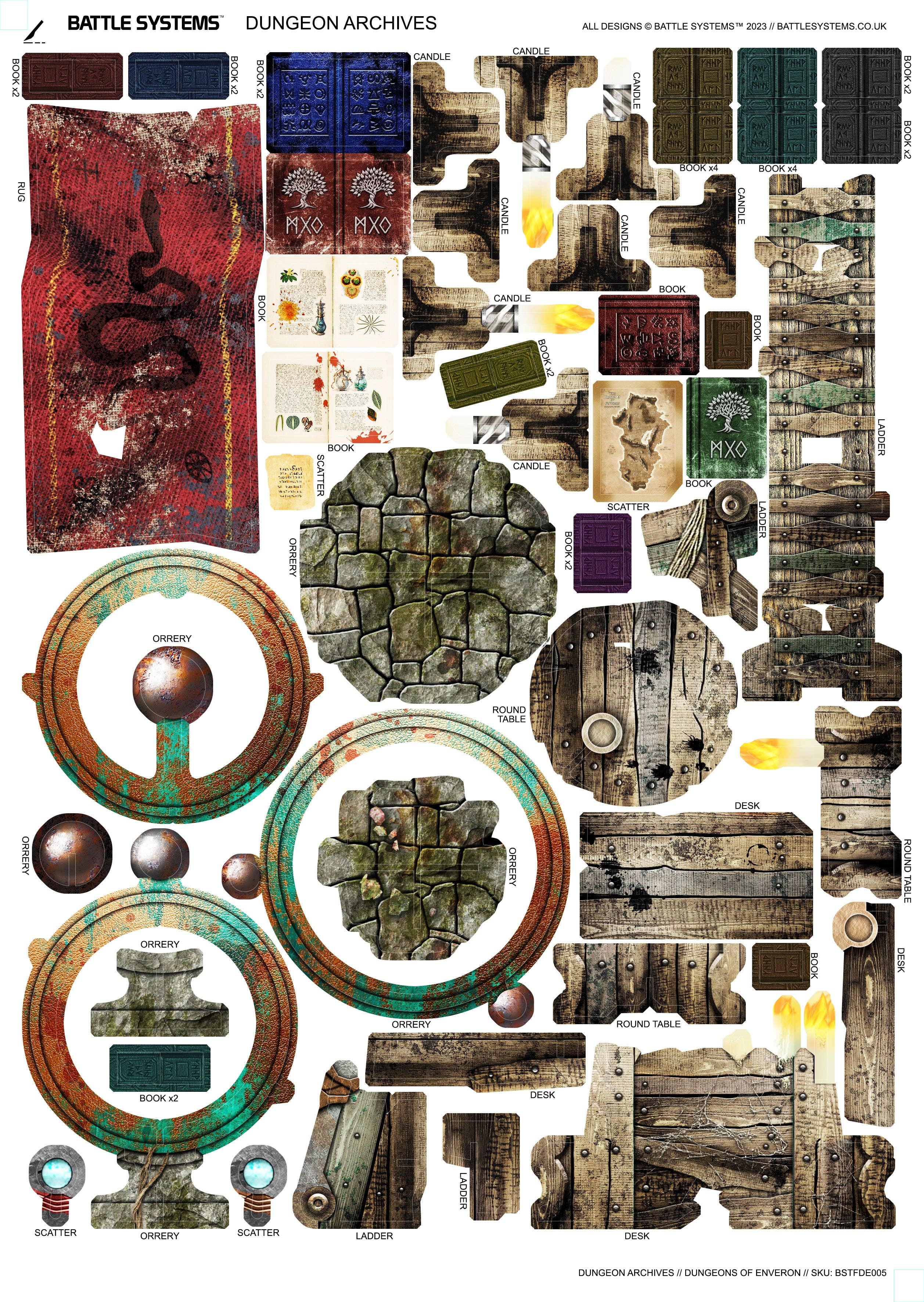 QMDirect - Wholesale Board Game - Battle Systems: Fantasy Dungeon Archives3