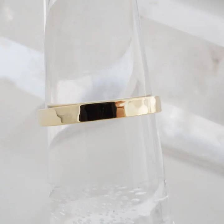 Honeycat Jewelry - Wholesale Band/Stacked Ring - Hammered Boyfriend Ring4
