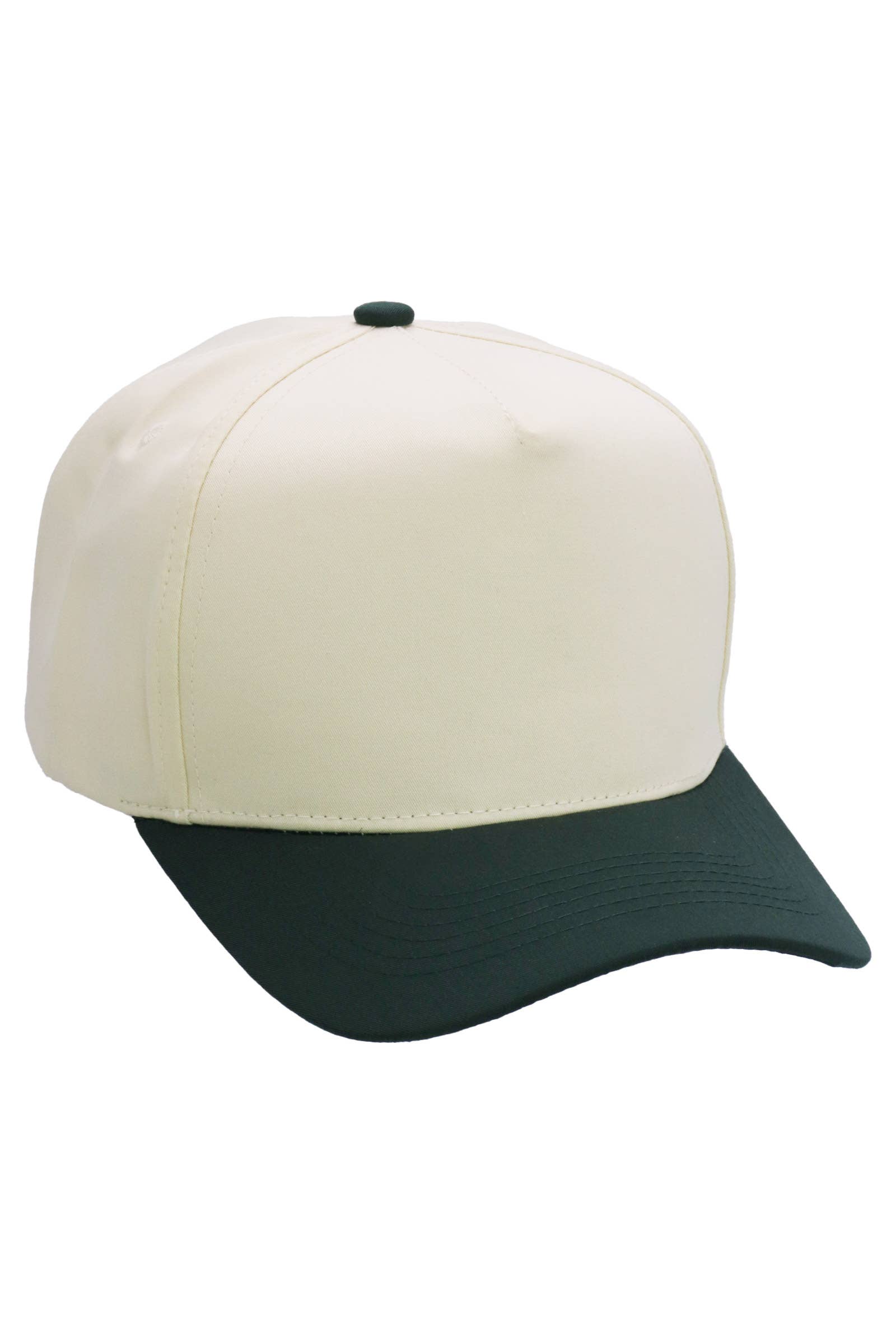 Cap Zone - Wholesale Baseball Cap - Unisex - Two Tone Beige Upper Five Panel Baseball Cap14