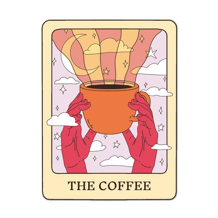 Kaffe Tarot Card Vinyl Sticker for engroshandel hos The BFF Shop