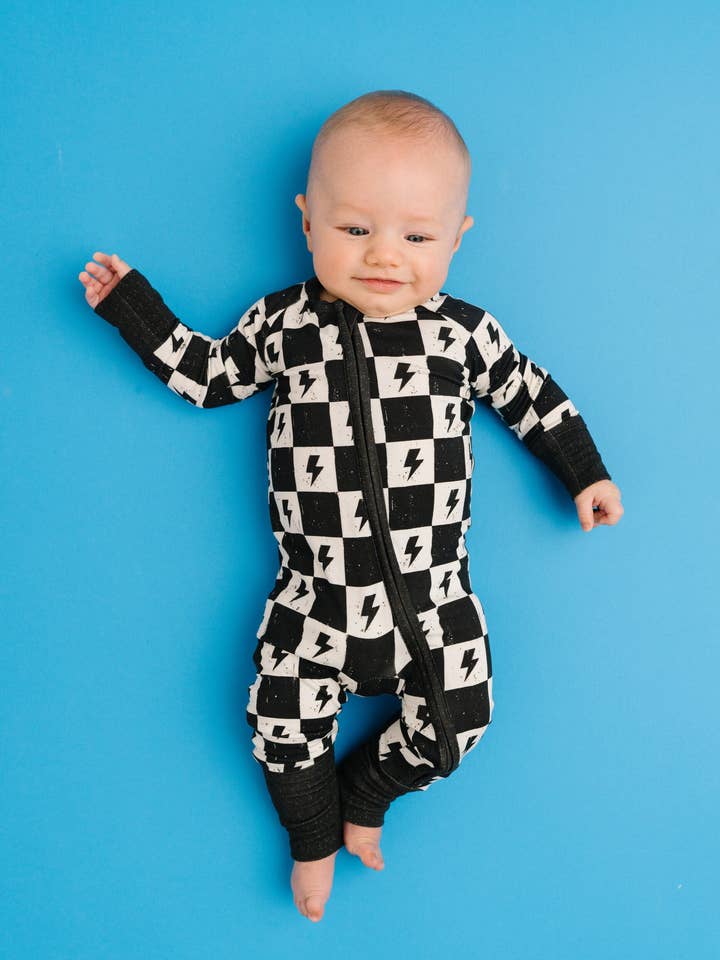 Electric Checkered Bamboo Sleeper for wholesale by Little One Shop