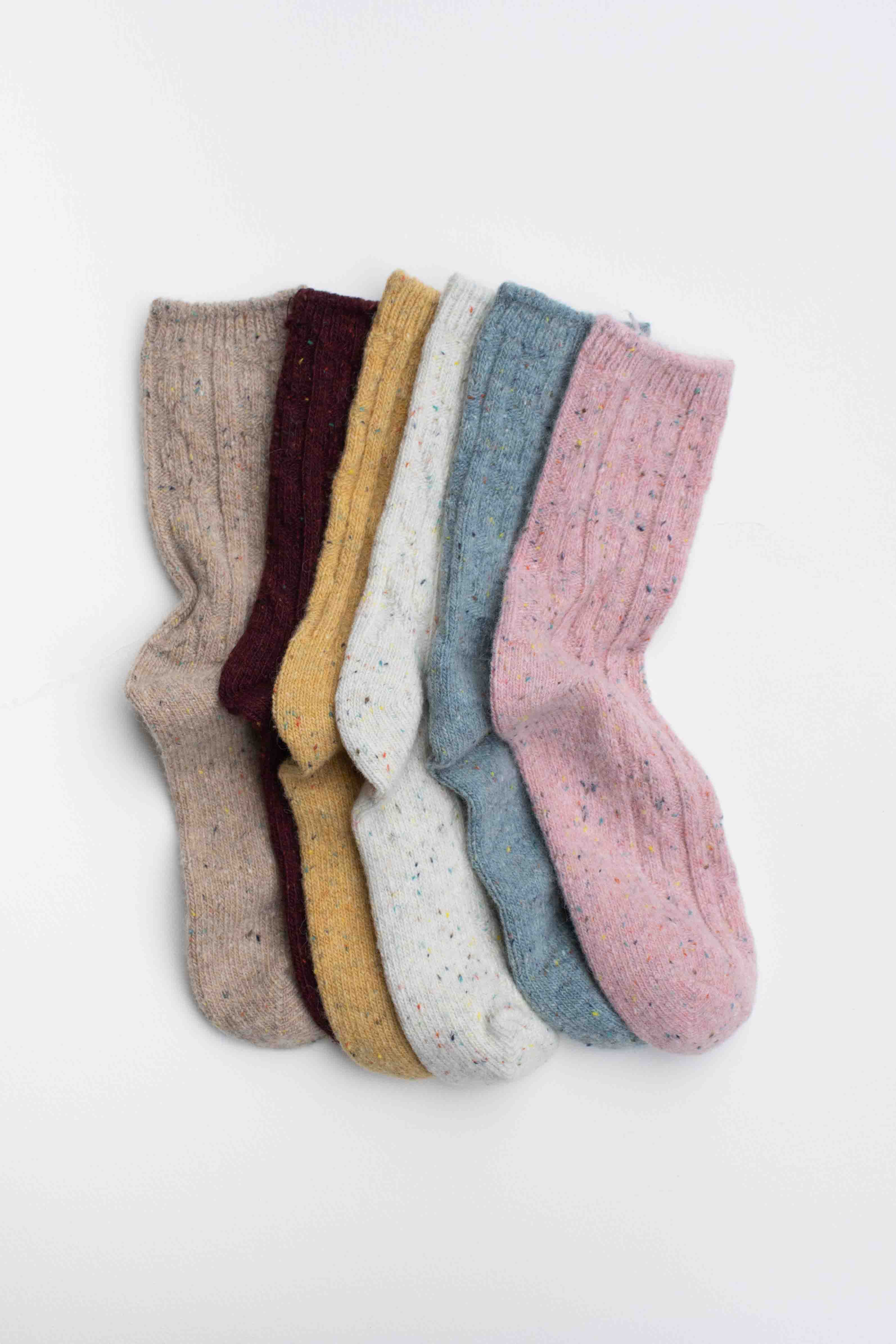 Tiepology - Wholesale Socks - Women's - Wool Blend Speckled Knit Socks14