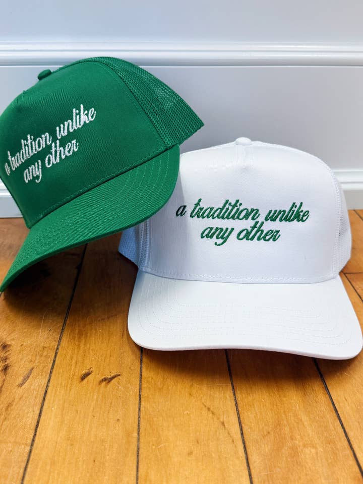 A Tradition Unlike Any Other Masters Embroidered Canvas + Mesh Hat for wholesale by La Fête Goods