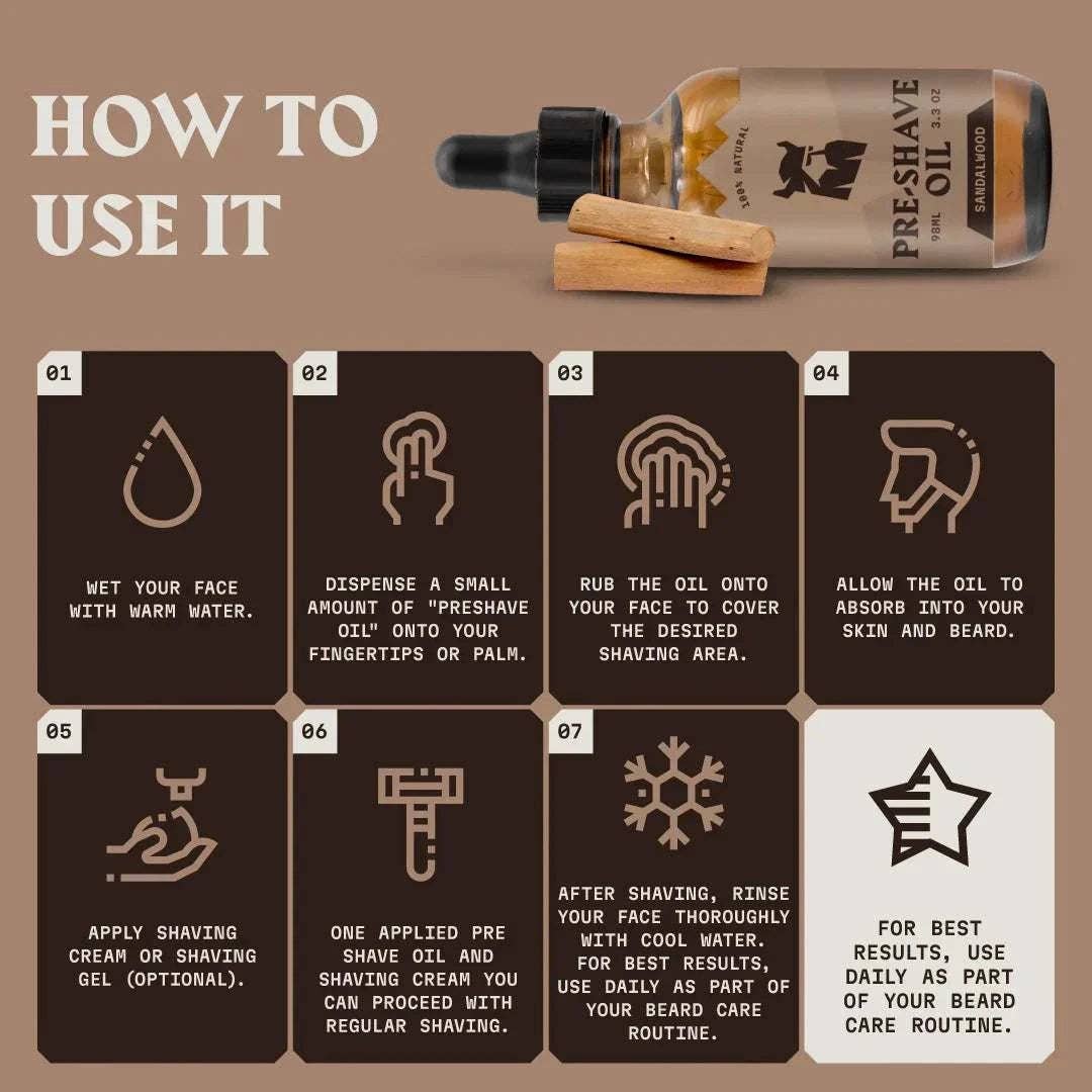 Striking Viking – wholesale Beard styling product – Pre Shave Oil for Men - Sandalwood3