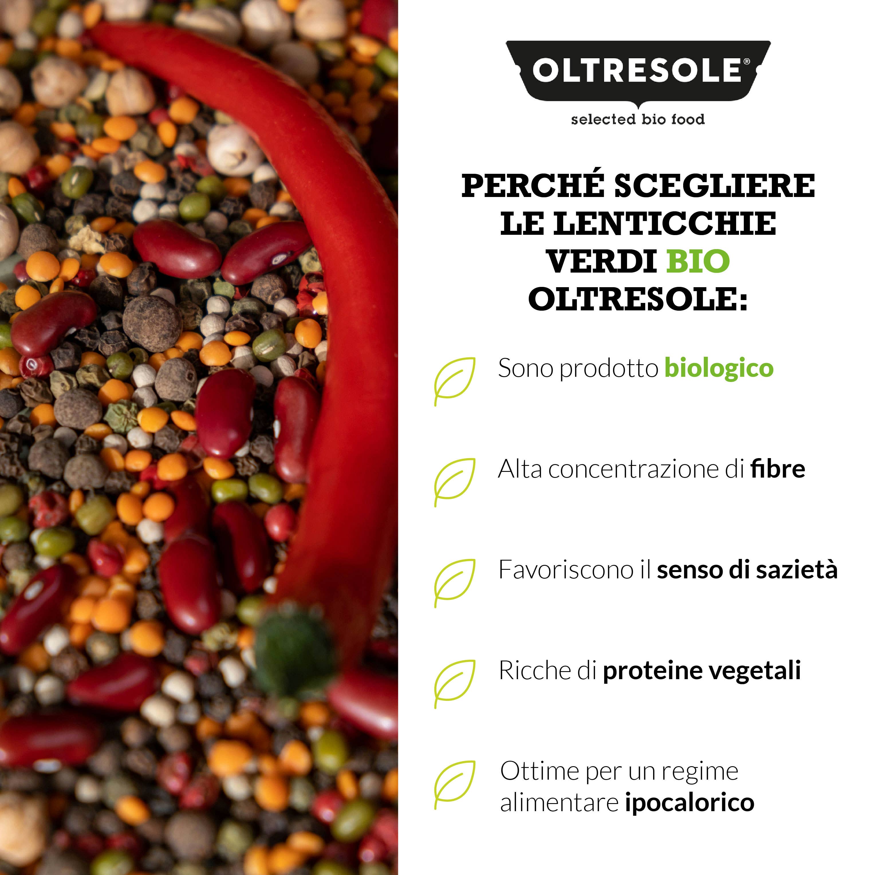 Oltresole - Wholesale Beans - ORGANIC GREEN LENTILS 1 Kg10