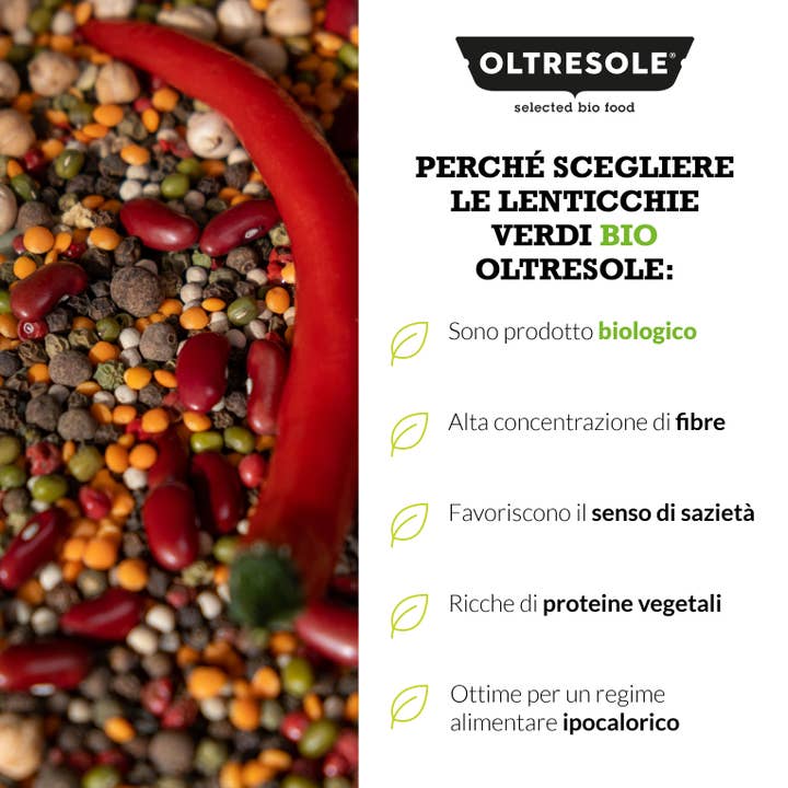Oltresole - Wholesale Bonen - BIO GROENE LINZEN 1 Kg10