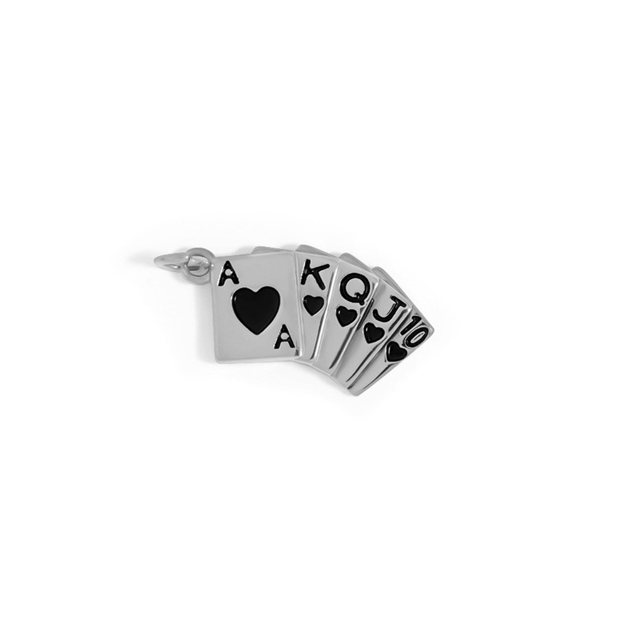 WJW - Wholesale Individual Charm/Pendant - 18K Gold PVD Stainless Steel Playing Cards Charm2