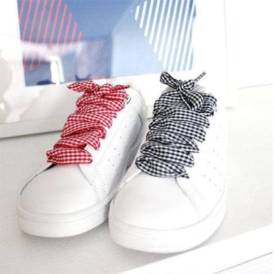 furiouslaces - Wholesale Shoelaces - Unisex - Vichy pattern laces - Black4