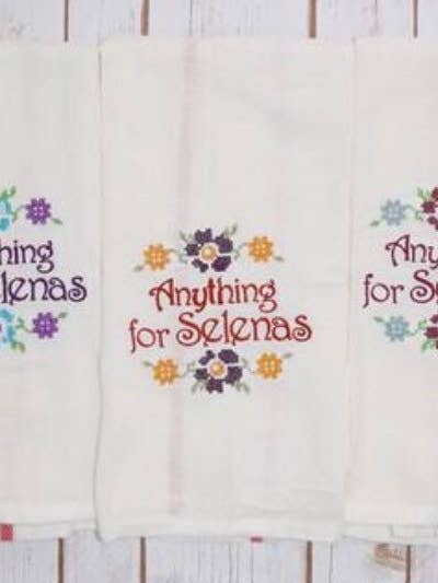 Anything for Selena’s tea towel for wholesale by Linkster Love