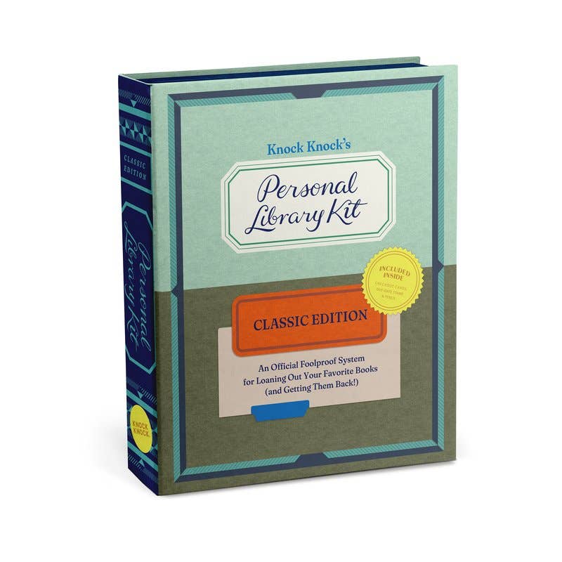 Abrams & Chronicle Books - Vente Livre sur l'artisanat, les loisirs créatifs et le bricolage - Kit de bibliothèque personnelle Knock Knock : Édition Classique (Kit de bricolage)0