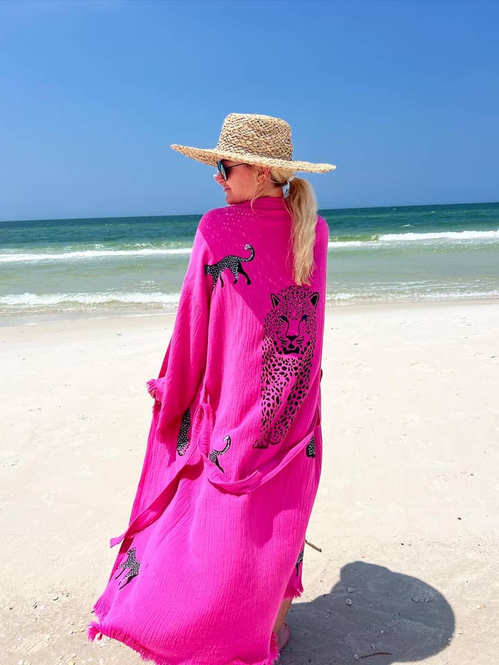 Karli Buxton - Wholesale Kaftan - Women's - Pink Leopard Kaftan Christmas!3