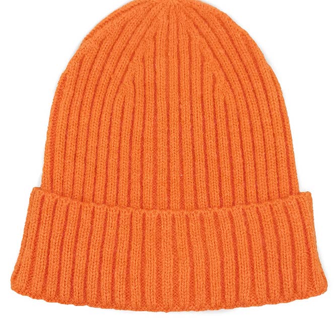 Hana - Wholesale Beanie - Women's - Solid Color Ribbed Knit Cuff Beanie Winter Hat5