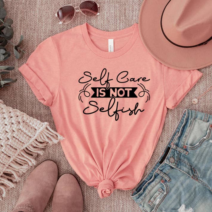 Self Care Graphic Tshirt, Women's, Unisex for wholesale by Crafty Mamas Creationz