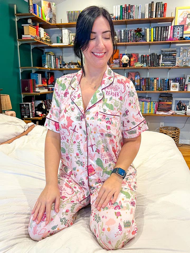 Blissfully Bookish Company - Wholesale Sleepwear Set - Women's - Fantasy Reader Bamboo Long Pants Pajama Set5