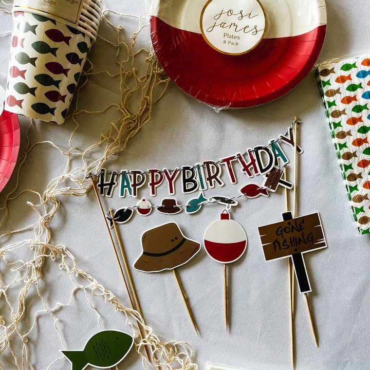Josi James - Wholesale Cake/Cupcake Topper - Fishing Cake Banner1