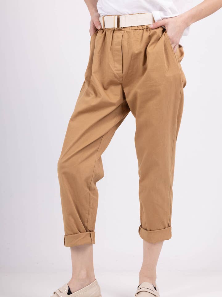 Mimi & Gogo – wholesale Pants – Women's – Carrot pants with belt @25720_PaCarotteCeinture1