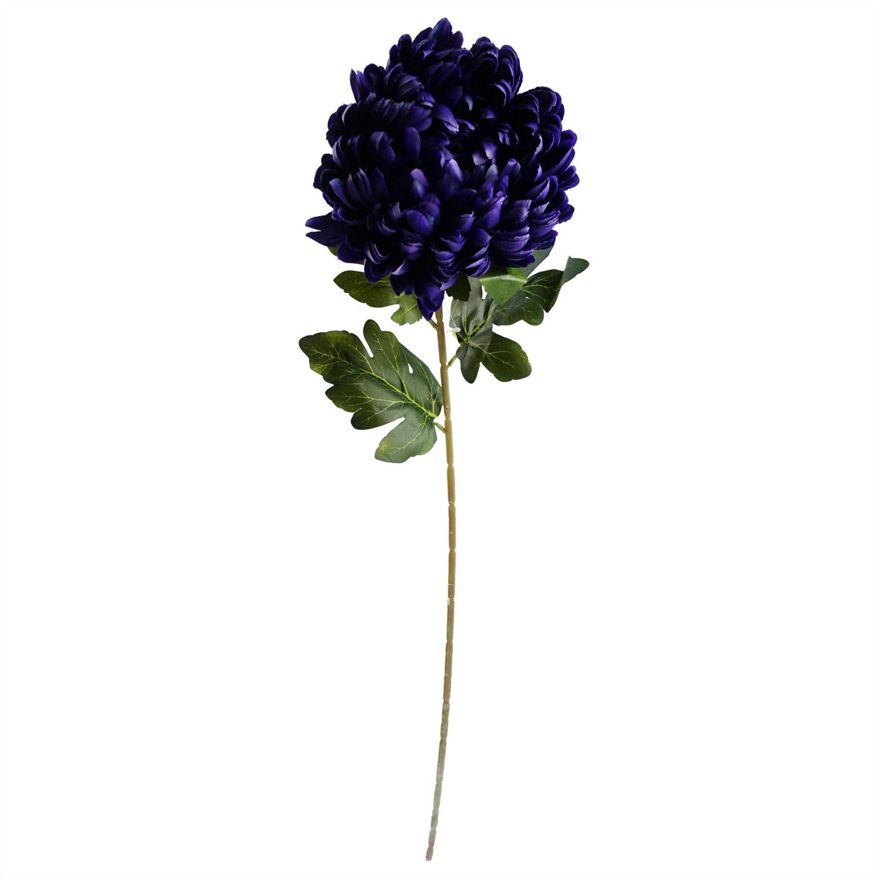 Leaf Design UK LTD - Wholesale Artificial Flowers - Pack 6x Artificial Flowers Large Chrysanthemum Purple 75cm6