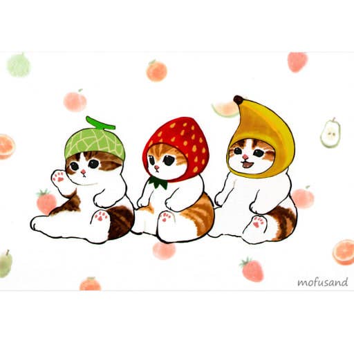 K-Wonderland - Vente Porte-clés – femme - NOUVEAU ! Porte-clés en peluche MofuSand 9 cm – Série Costume de Fruits8