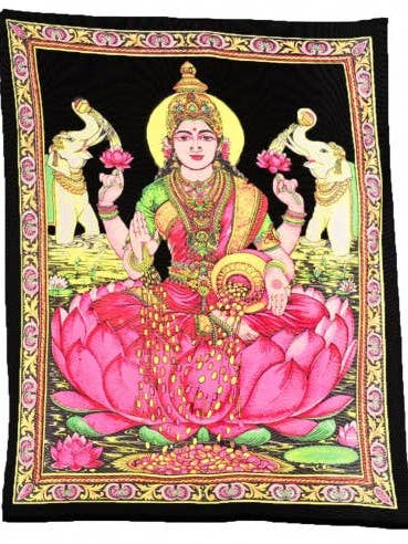 Lakshmi Goddess Tapestry for wholesale by Kimago's Home