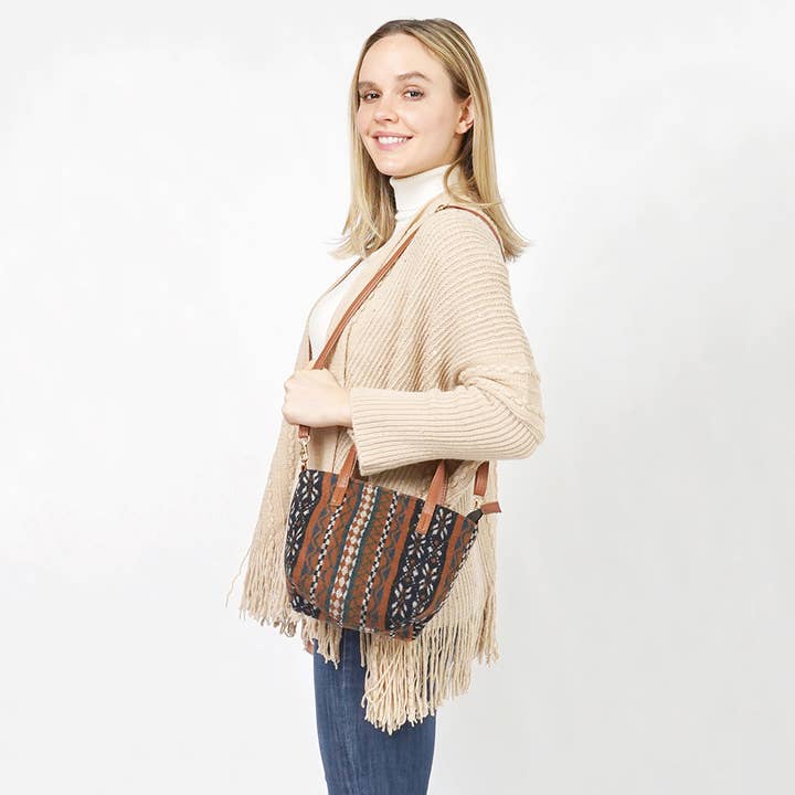 Ethnic Patterned Tote / Crossbody Bag
for wholesale by Sensibling Corp.