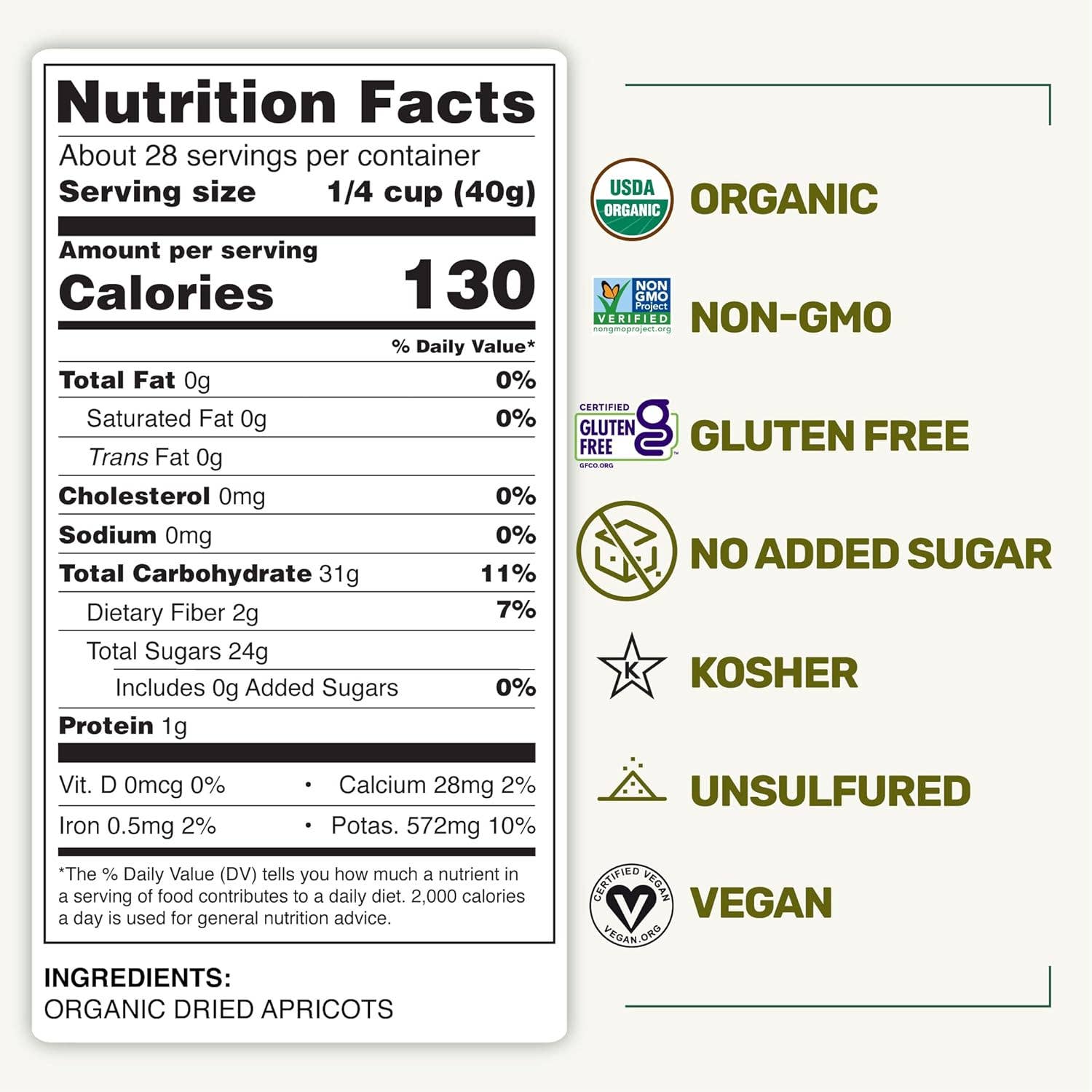 Happy Village - Wholesale Dried/Dehydrated Fruit - Happy Village Organic Turkish Dried Apricots, No Sugar Added Dried Fruit, 40 OZ Resealable Pack - Kosher, Non-GMO, Unsweetened, Unsulfured, Vegan Sun-Dried Apricot3