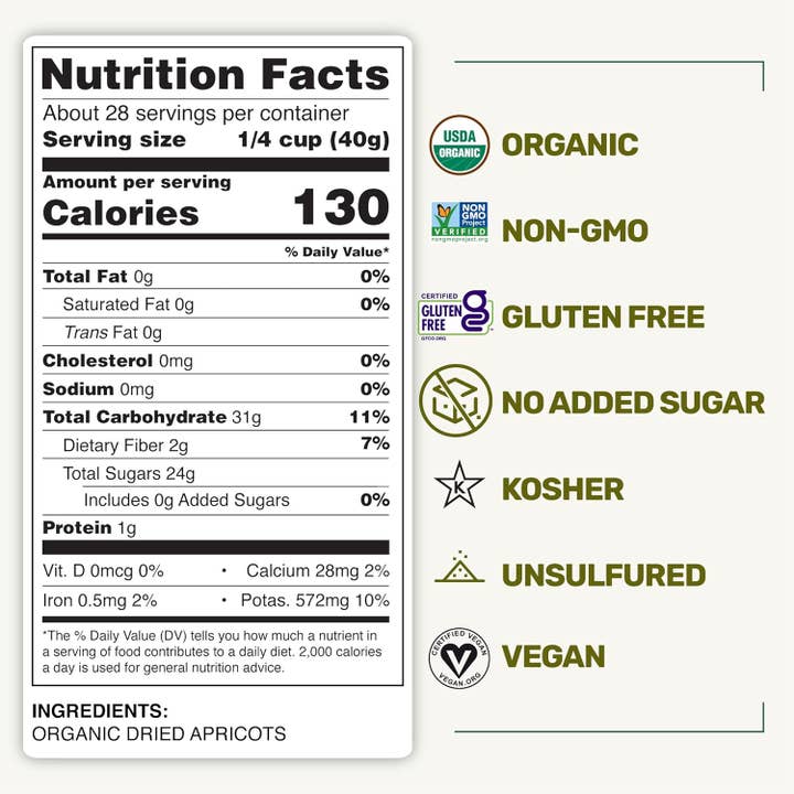 Happy Village - Wholesale Dried/Dehydrated Fruit - Happy Village Organic Turkish Dried Apricots, No Sugar Added Dried Fruit, 40 OZ Resealable Pack - Kosher, Non-GMO, Unsweetened, Unsulfured, Vegan Sun-Dried Apricot3
