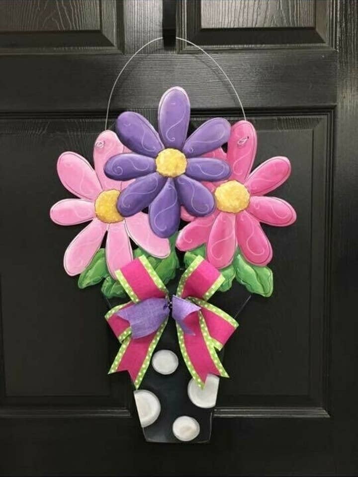 Printemps/Été Trois Fleurs dans un Pot pour la vente par Chelle Belle's Creations