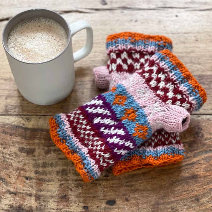 The Paper High Gift Company Limited - Wholesale Hand warmer - Woollen Fairisle Handwarmer Gloves5