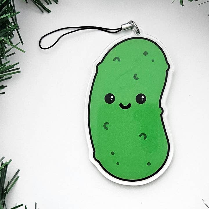 adorno acrílico feliz navidad pepinillo para venta al por mayor de These Things