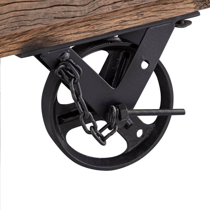 Natural Sm Wooden Kitchen Island on Wheels for wholesale on Faire6