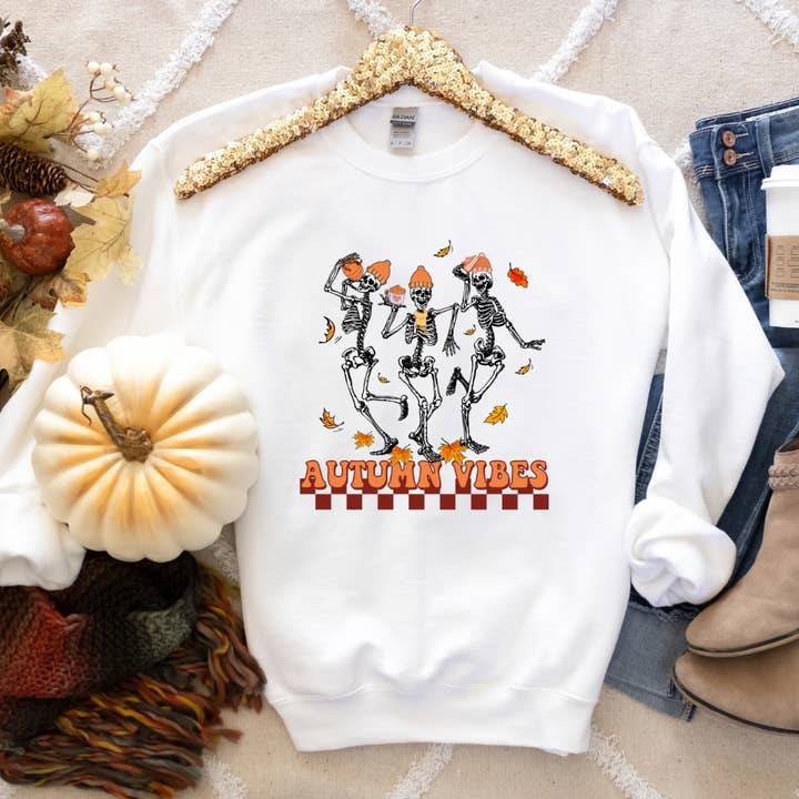 Autumn Vibes herfst sweatshirt voor wholesale door Londas Trendy Tees