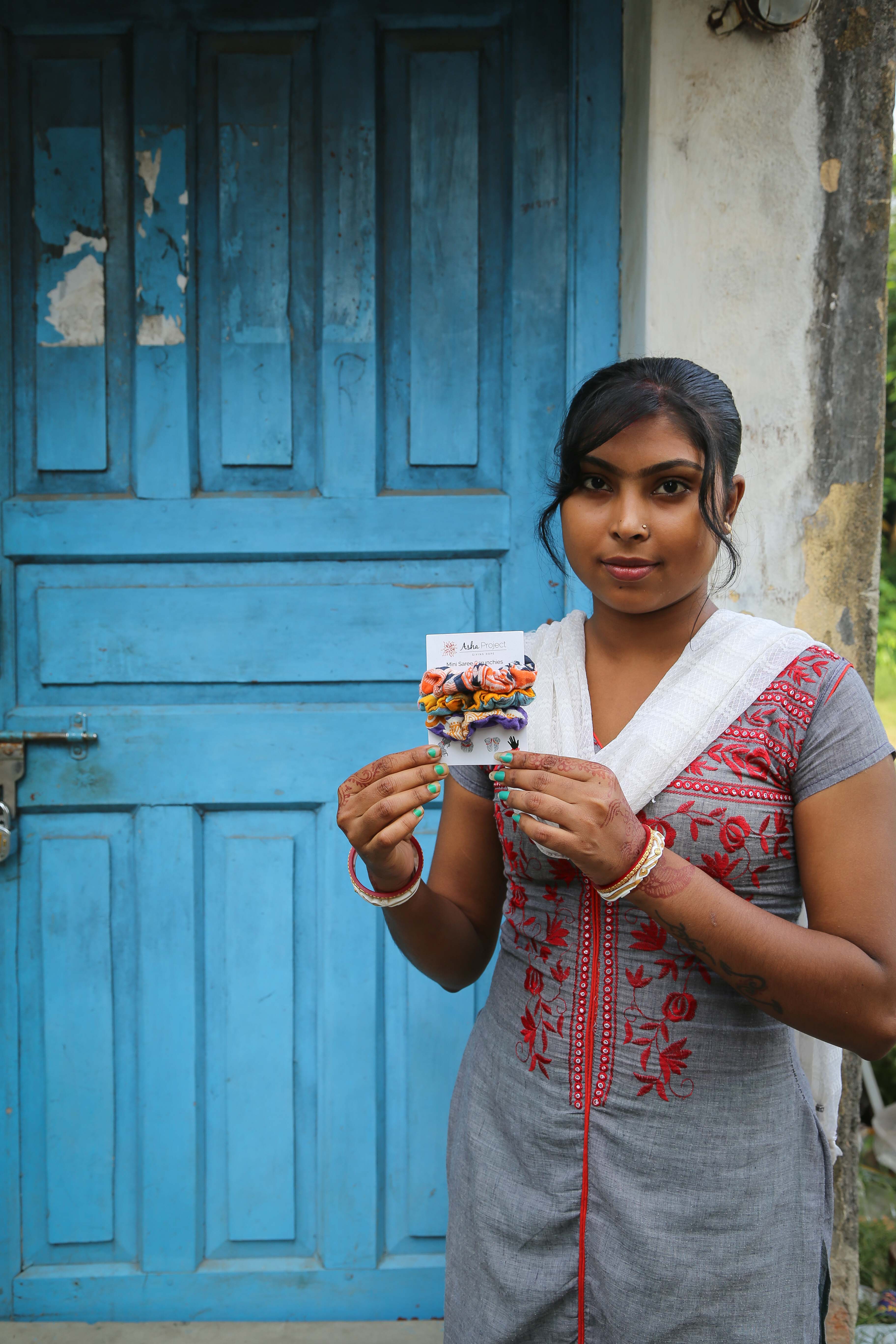 Asha Project - Vendita all'ingrosso Scrunchie - Donna - Set mini scrunchie Saree