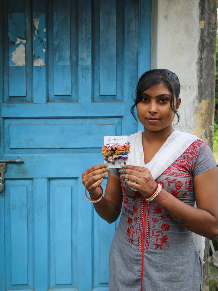 Saree Mini Scrunchie Set for wholesale by Asha Project