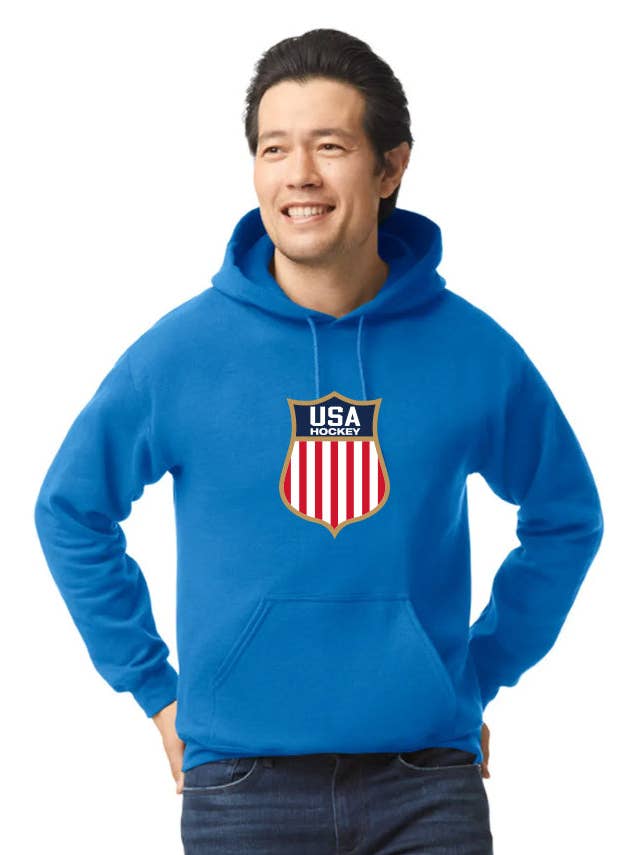 USA Hockey Skjold logo Hættetrøje - Kongeblå for engroshandel hos Lowsportgeaar