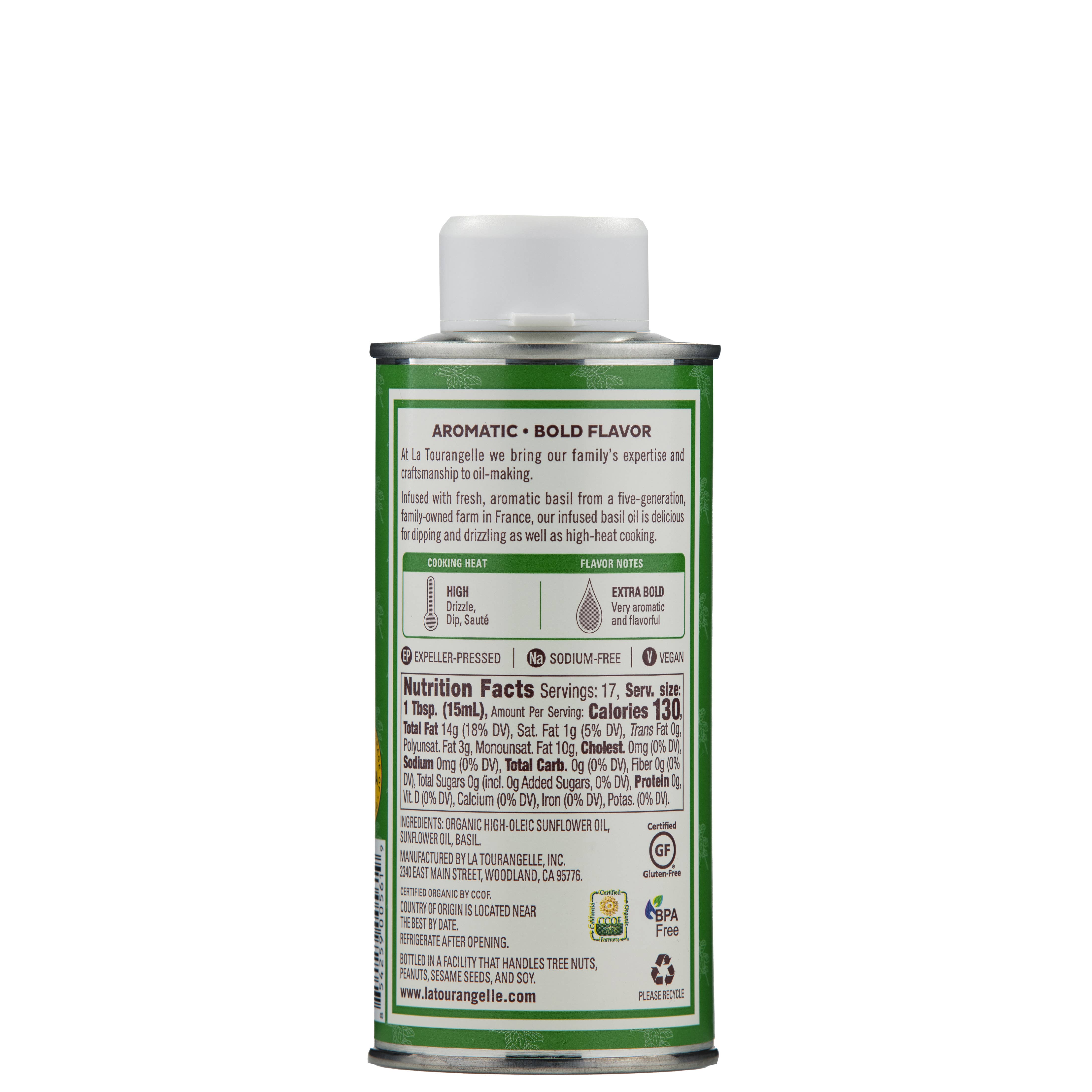 La Tourangelle - Wholesale Cooking Oil - La Tourangelle Basil Infused Oil, 8.45 Fl Oz - 6 Units1