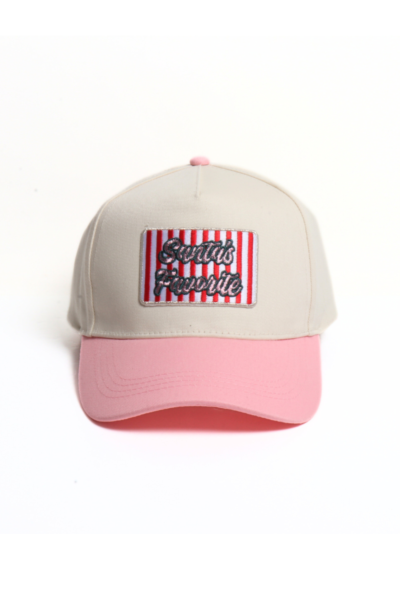 David And Young - Wholesale Baseball Cap - Unisex - Christmas Holiday SANTA'S FAVORITE Patch Two Tone Cap1